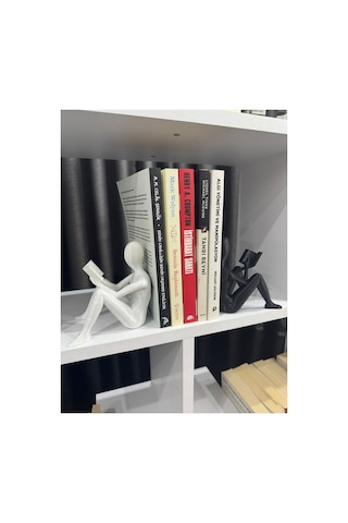 Dekoratif Kitap Tutucu Desteği Ikili Heykel Biblo Kitaplık Aksesuar