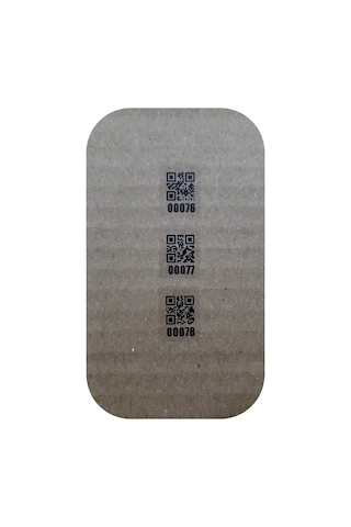 Şeffaf Baskılı Etiket Karekod Barkod Seri Numaralı Envanter