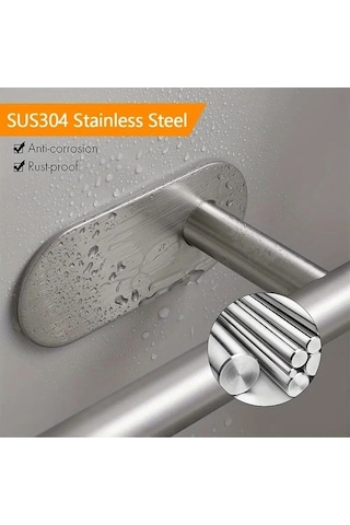 Fortunelane Altın Renkli Paslanmaz Çelik Banyo Havlu Tutucu, 20 Cm, Otomatik Yapışkan, Pıkmadan Montaj, Kolay Kurulum, Evini Şık Altın