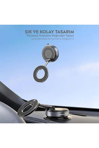 X68 Mıknatıslı Vakumlu Araç Içi Telefon Tutucu Manyetik 360 Döne
