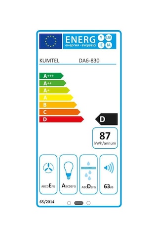 Kumtel DA6-830 Duvar Tipi 60 CM Davlumbaz