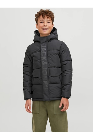 Jack&jones Kapüşonlu Siyah Erkek Çocuk Mont 12246122 001
