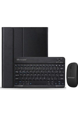 Apple Uyumlu iPad, 9.Nesil 10.2 2021 Bluetooth Klavye Ve Mouse + Kılıf Bkk6