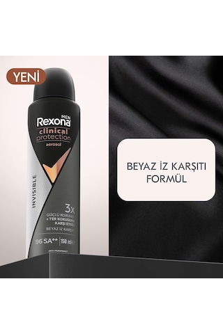 Rexona Men Clinical Protection Spray Deodorant Invisible 150 Ml X2
