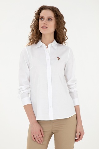 U.s. Polo Assn. Kadın Beyaz Gömlek Basic 50283987-vr013 Beyaz