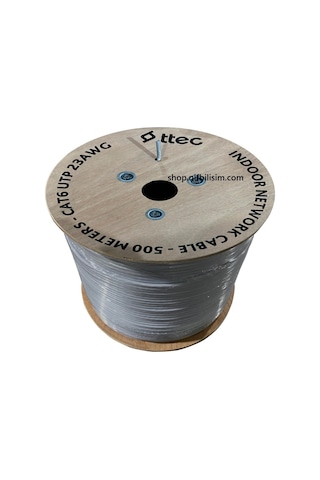 Ttec Kbl-cat6-23cca/ın500g 500 Metre Iç Mekan Cat6 Kablo Pvc Iç Ortam Cat6 Kablo 500 Metre Gri