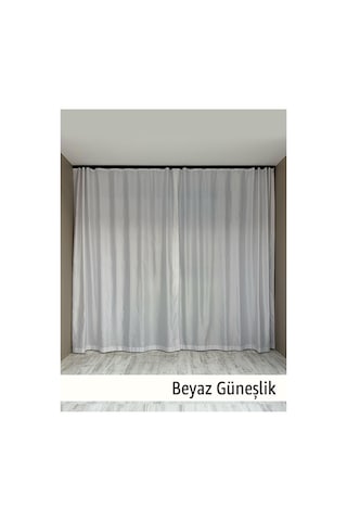 Donatti Beyaz Saten Güneşlik Düz Dikiş Beyaz