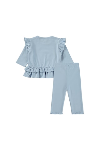 Civil Baby Unicorn Baskılı Fırfırlı 3-18 Ay Takım - Mavi