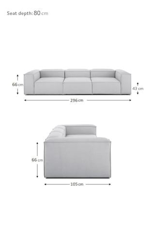 Most Mollis 3 Modül Kanepe Koltuk 32 Gri Keten Kumaş Yataş Süng