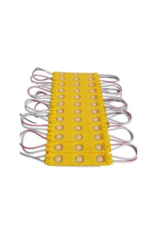 1,2 Watt 3lü Lensli Amber-sarı Led Modül 2835 Reklamcı Modül 10 Adet