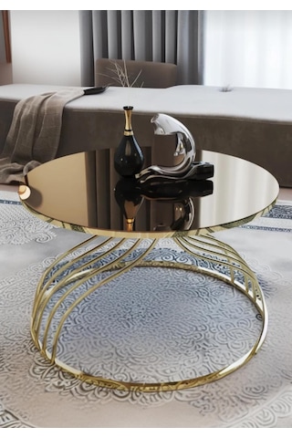 Orta Sehpa Gold Bronz Lüx Kuğu Model