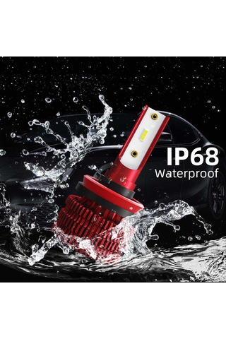 Youtek K5 Araba Led Farları H8/h9/h11 6000k Soğuk Beyaz 4000lm 36w Plug&play Ip68 Su Geçirmez Isı Dağıtımı