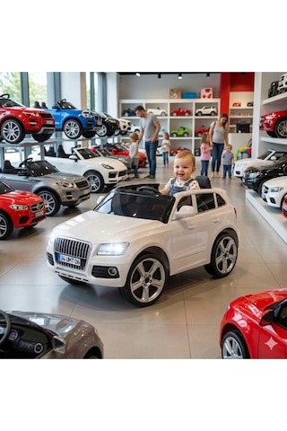437 Q-suv Akülü Araba Jeep 12v Uzaktan Kumandalı Audi Babyhope Beyaz