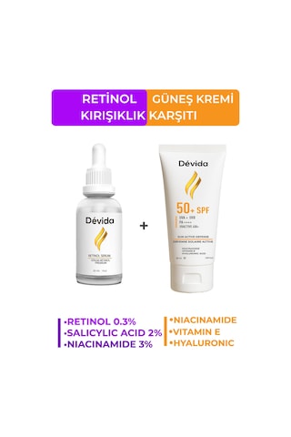 Retinol Serum Ve Leke Güneş Kremi 2 Li Set