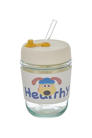 Jian Fan İnterneti Karikatür Cam Hasır Fincan Cam Kupa Kupa Pembe Pembe