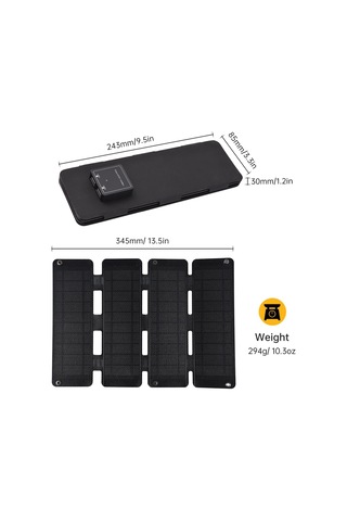 13w 5v Katlanabilir Güneş Paneli Taşınabilir Güneş Enerjisi Monokristal Silikon Güneş Şarj Aleti Mini Yüksek Verimli Güneş Modülü Çift Usb Çıkışı İle