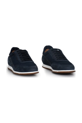 Tuna Hakiki Nubuk Deri/tekstil Lacivert Erkek Sneaker Ayakkabı - X241336 Lacivert