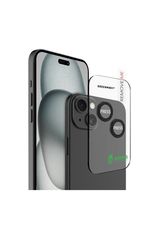 Buddıes Apple Uyumlu iPhone 15 / 15 Plus Kamera Lens Koruyucu Black Siyah