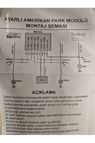 Amerikan Park Sinyal Modülü - Ayarlı