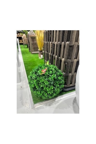 Top Şimşir Yapay Çiçek, Yapay Ağaç Dekorasyon Bitkisi, 35 Cm Çap, Yeşil Diğer