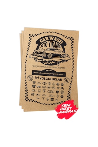 Kraft 120 G 35x50 CM Kalın Oto Dikey Paspas Kağıdı 100 Adet