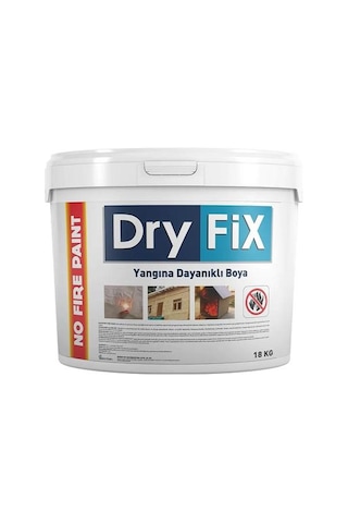 Dryfix No Fire Paint Yangın Geciktirici Alev Almayan Yanmaz Boya 18 Kg Ral 7040 Koyu Gri