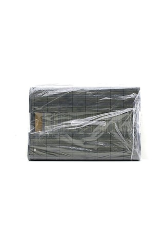 Bambu Kirli Çamaşır Sepeti 35x50 Cm - Yuvarlak Kapaklı Gri Renkli