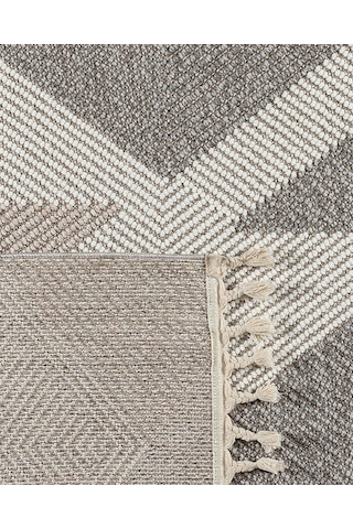 Madame Coco Grelot Saçaklı Halı - Gri - 120x180 cm Gri