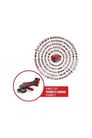Akülü Avuç Taşlama Te-ag 18/125-2 Li 1 X 4.0 Ah Power X-change 18 V, 125 Mm Ø Disk, 33 Mm Kesme Derinliği, Yumu