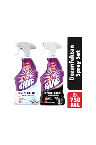 Cillit Bang Banyo + Mutfak Dezenfektan Sprey Temizleyici 2 x 750 ML