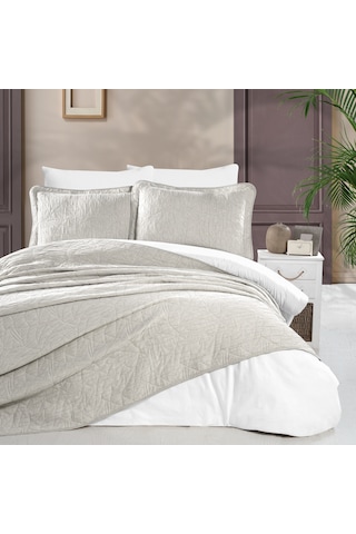 Schafer Shine Yatak Örtüsü Seti -3 Parça -Bej Çok Renkli