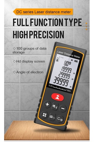 Tongxida 40-100m Taşınabilir Lazer Ölçüm Cihazı - Alan Hacim Hesaplama, M/ft/in Dönüşüm, Hassas Ölçüm