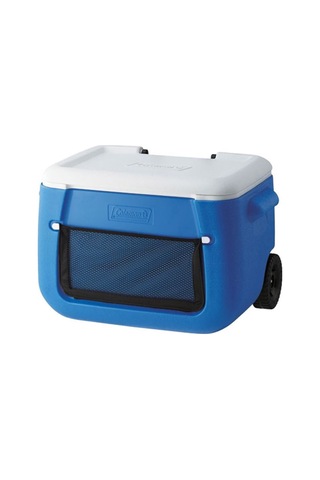 Coleman Poly-lite Wheeled Mesh 50 Qt Tekerlekli Soğutucu Buzluk 47.3 Lt Mavi/beyaz Beyaz - Mavi