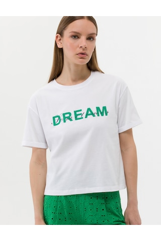 Pierre Cardin Kadın Beyaz Tişört 50269325-vr013 Beyaz