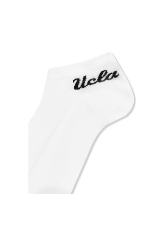 Ucla Adelıta 3'lü Beyaz Kısa Jakarlı Pamuk Standard Fit Unisex Çorap