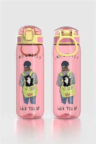 Renga Rybo-x Desenli 630 Ml Tritan Çocuk Matara 912163 Pembe Pembe