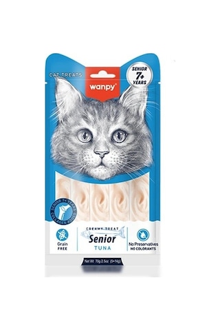 Wanpy Senior Ton Balıklı 7+ Yaşlı Sıvı Kedi Ödül Maması 5x14 Gr Wanpy Senior Ton Balıklı 7+ Yaşlı Sıvı Kedi Ödül Maması 5x14 Gr