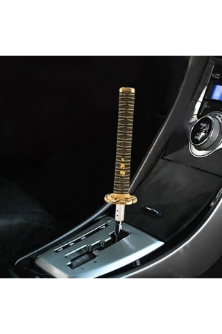 Sones Evrensel Samuray Şekilli Manuel Veya Otomatik Vites Topuzu, Uzunluk: 31,5 Cm Altın