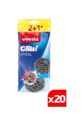 Vileda Çelik Bulaşık Teli 20 x 3'lü