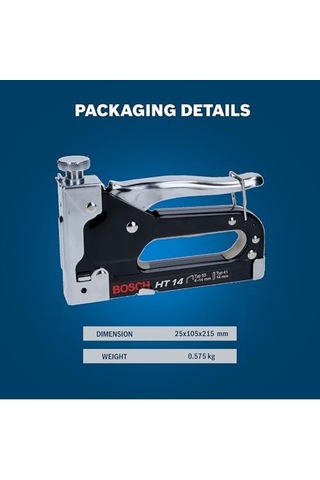 Professional Accessories 603038001 El Zımbası Ht 14 Ahşap, Zımba Tipi 41 , Siyah, 1 Adet