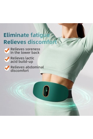 Elmpaly Usb Şarjlı Taşınabilir Masaj Aleti, Beyaz, Şiddet Ayarı, Karın Ve Göbek Yağları Eritme