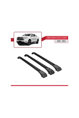 Great Wall Cannon 2019 Ve Sonrası İle Uyumlu Ace-1 Ara Atkı Tavan Barı Siyah 3 Adet Bar