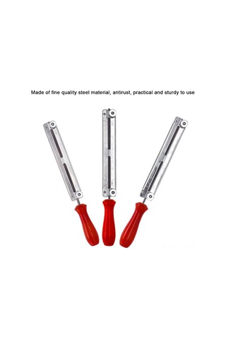 Youmex Ahşap Saplı Çelik Zımpara, Motorlu Testere İçin Pas Koruyucu, 4.0mm Manuel Keskinleştirici Alet