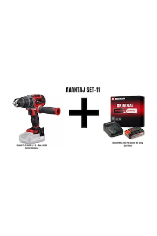 Einhell Set-11 Einhell Tp-cd 18/60 Li-i Bl - Solo, Akülü Darbeli Vidalama+einhell 18v 2,5 Ah Pxc Starter Kit, Akü & Şarj Cihazı
