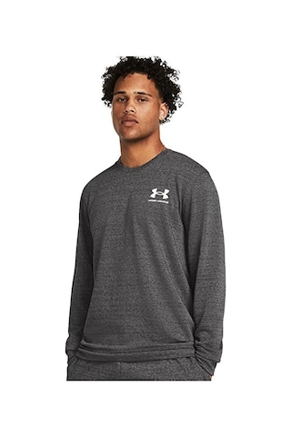 Under Armour Rival Terry Lc Crew Erkek Sweatshirt 1370404-025 Gri