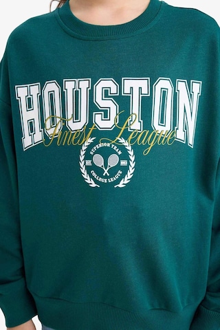 Defacto Kız Çocuk Relax Fit Bisiklet Yaka Baskılı Sweatshirt E8894a825augn1116 Yeşil