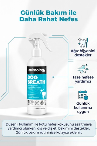 Animology Dog Breath Dental Spray Köpek Nefes Ve Diş Bakım Spreyi 250ml