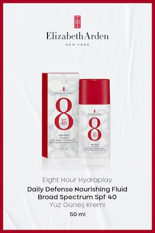 Elizabeth Arden Eight Hour Hydraplay UVA/UVB Koruyucu Fluid Hafif Yapılı Yüz Güneş Kremi SPF40 50 ML