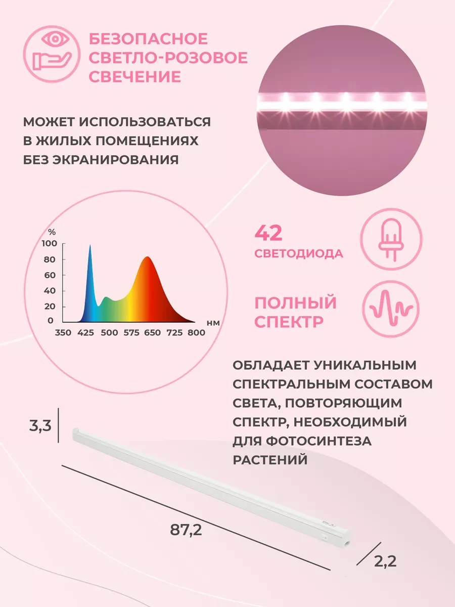 Uniel Tam Spektrumlu Fitolamba 24 W 49900770 Açık Pembe Ton