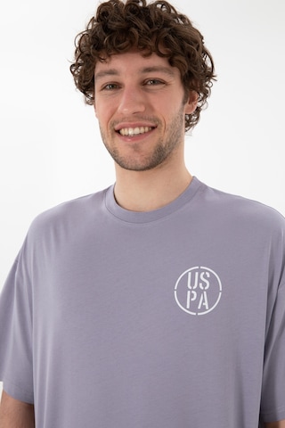 U.S. Polo Assn. Erkek Oversize Fit Bisiklet Yaka Gri Tişört 50305904-VR024